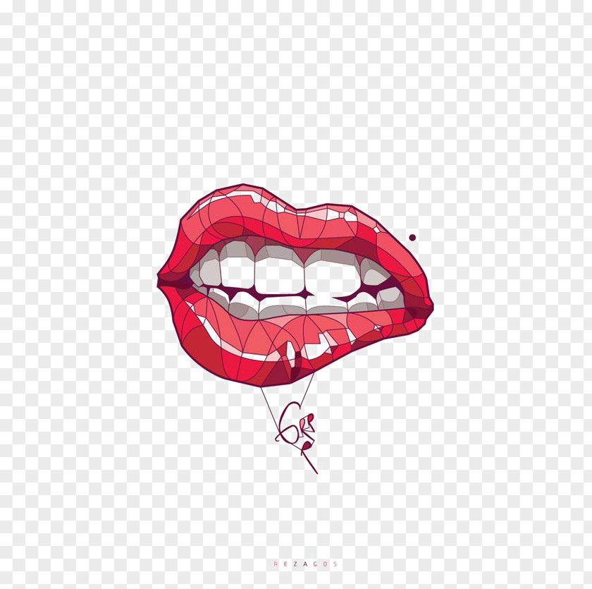 Lips Drawing Artist Behance Illustration PNG