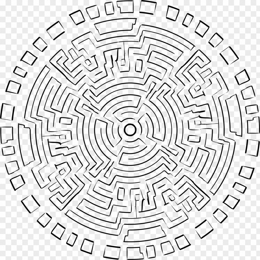 Maya Civilization Labyrinth Maze Drawing Line Art PNG