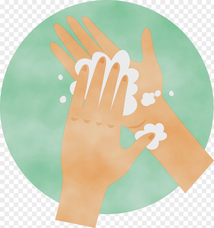 Medical Glove Hand Model Teal PNG