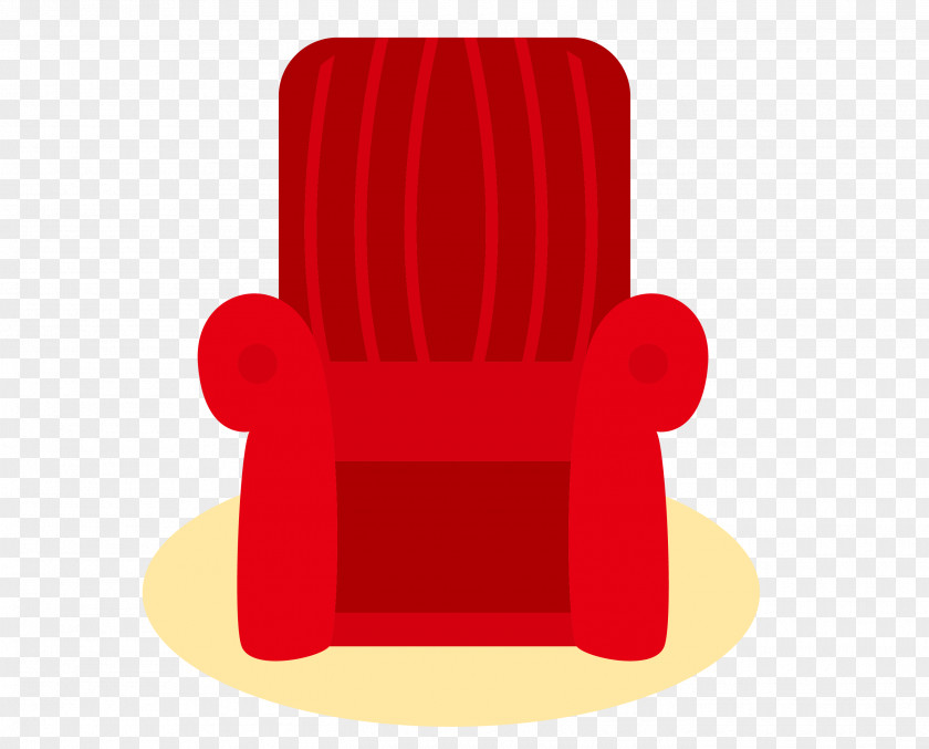 Vector Red Sofa Chair Rectangle Font PNG