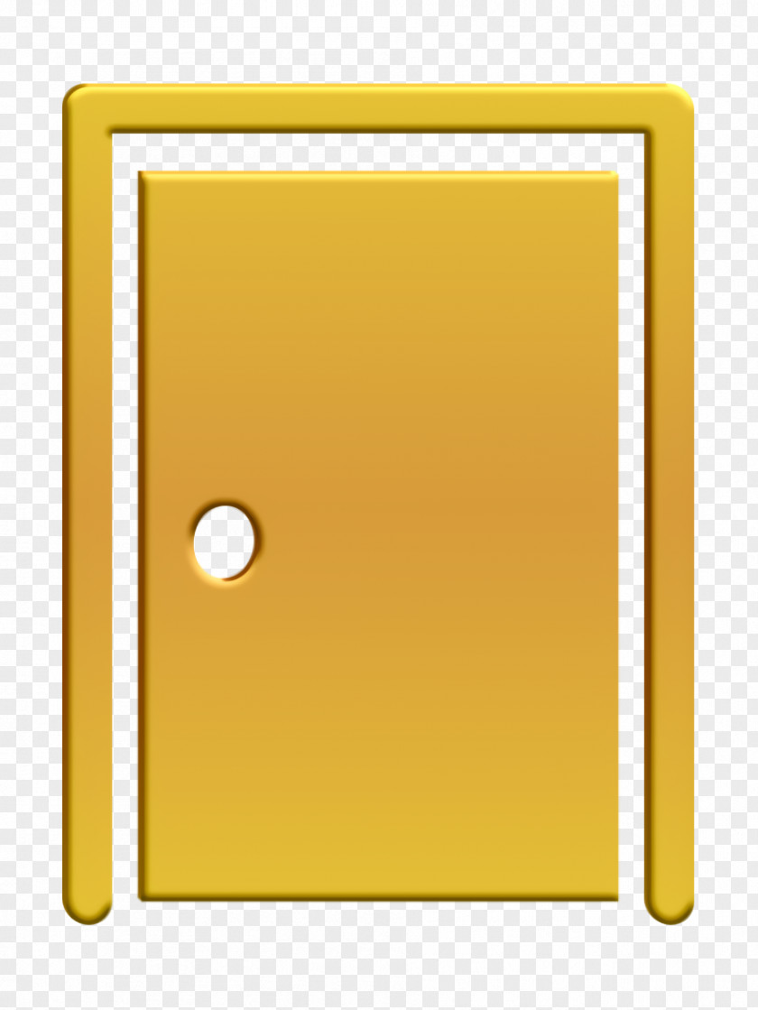 Basic Application Icon Door Closed With Border Silhouette PNG