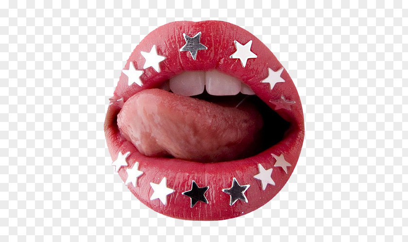 Brittle Lip Balm Gloss Tongue Lipstick PNG