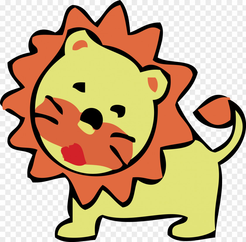 Cute Cartoon Lion Vector Lionhead Rabbit Clip Art PNG