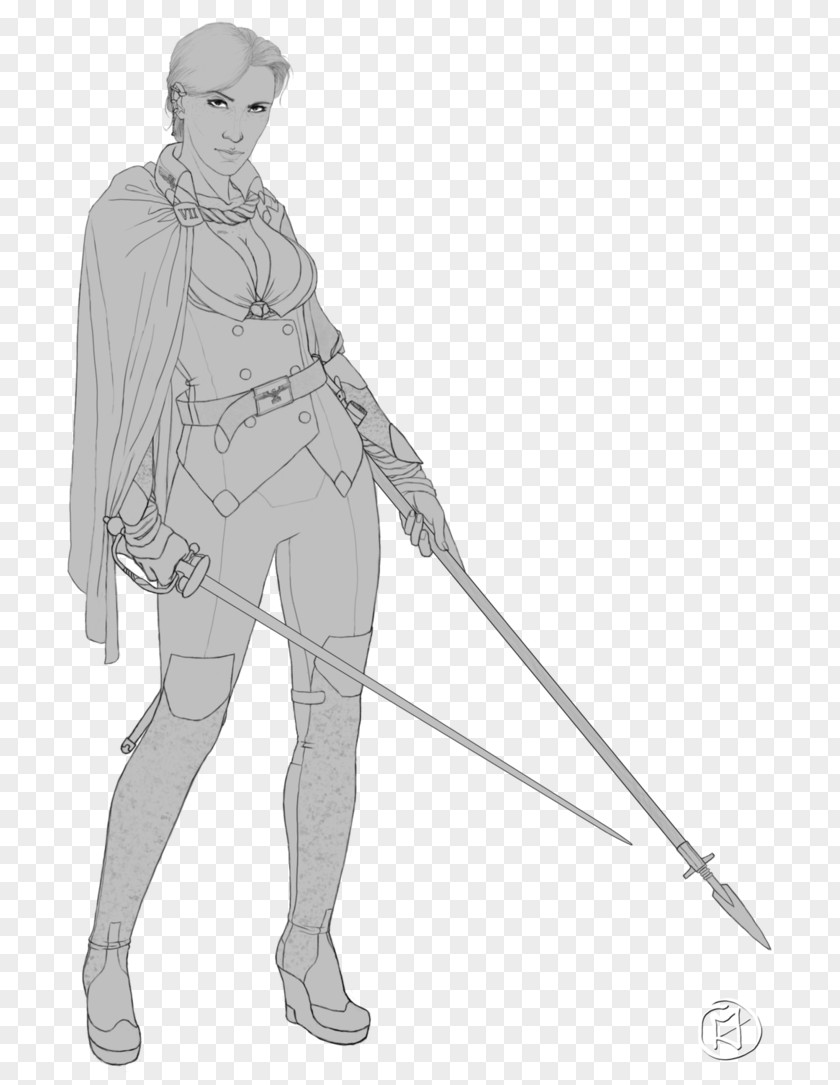 Neverwinther Concept Character Figure Drawing Line Art Sketch PNG