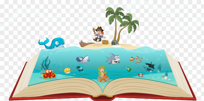 Vector Books In The Sea Drawing Photography Royalty-free Illustration PNG