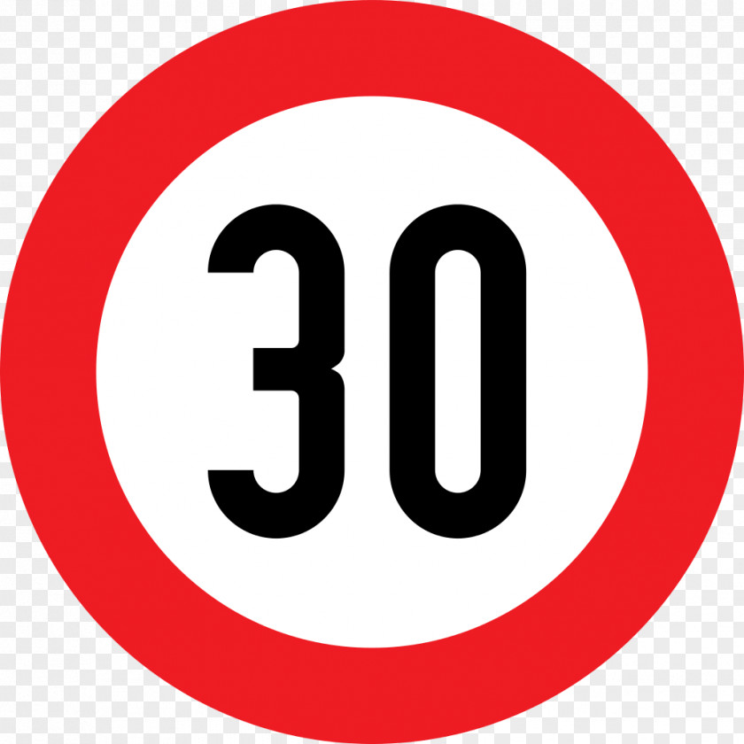 Traffic Signs Advisory Speed Limit Sign 30 Km/h Zone Vehicle PNG