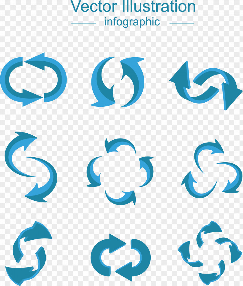 Blue Collection Arrow Symbol Logo Icon PNG