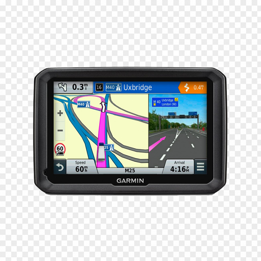 Car GPS Navigation Systems Truck Satellite Garmin Dēzl 570 PNG