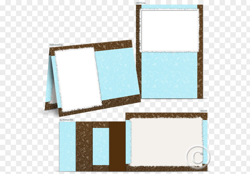Greeting Card Templates Picture Frames Teal PNG