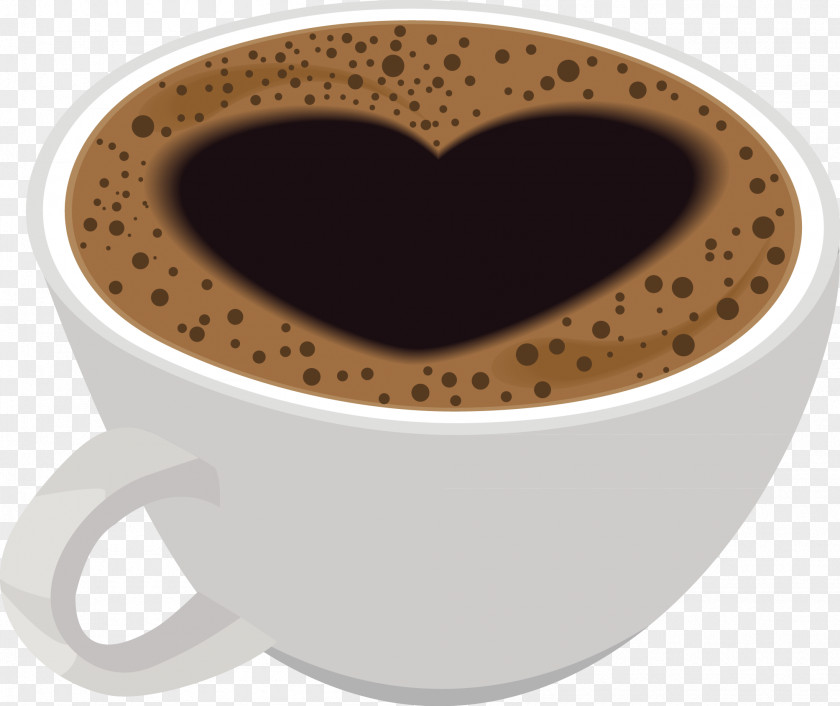 Simple Coffee Cup Latte Cafe Heart PNG