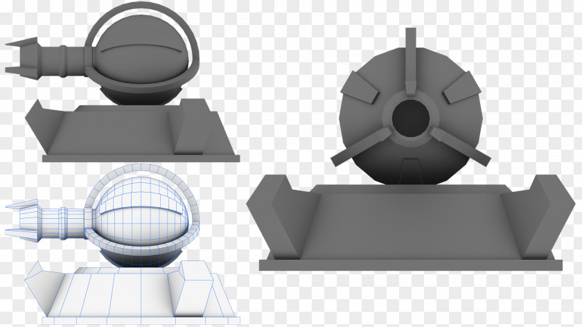 Turret Art Alien 3D Computer Graphics PNG