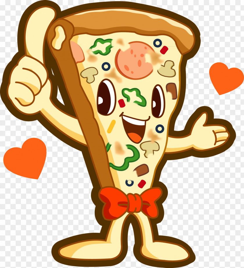 Anthropomorphic Pizza Fast Food Take-out Clip Art PNG