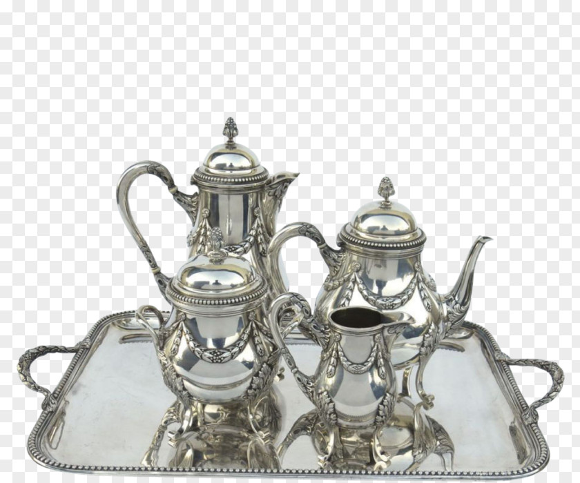 Tea Set Sterling Silver Teacup PNG