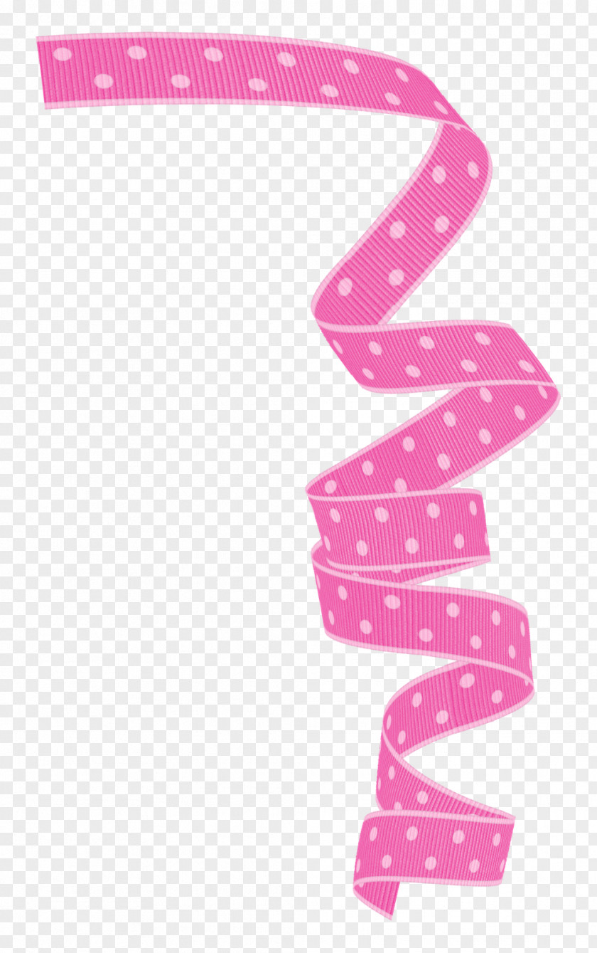 Wavy Ribbons Pink M Font PNG