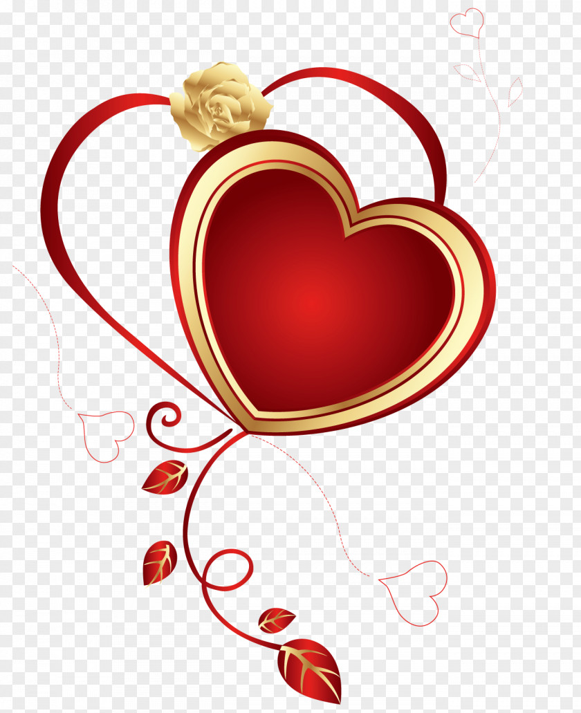 A Delicate Heart-shaped Heart Valentine's Day Clip Art PNG