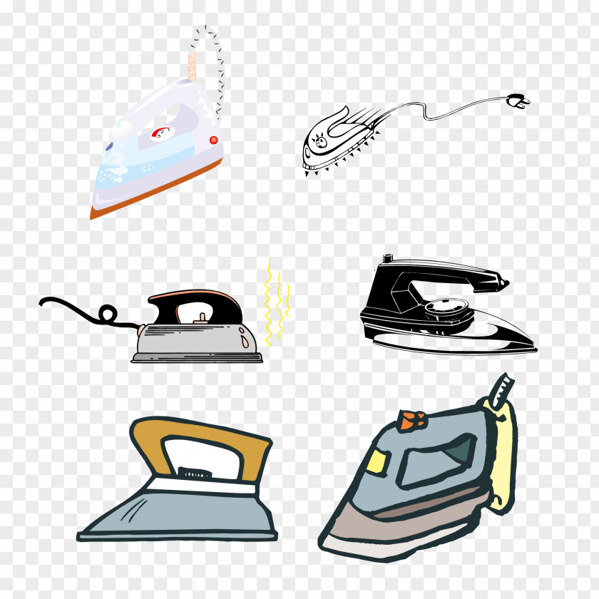 Iron Vector Material Collection Clothes Home Appliance Ironing Clip Art PNG