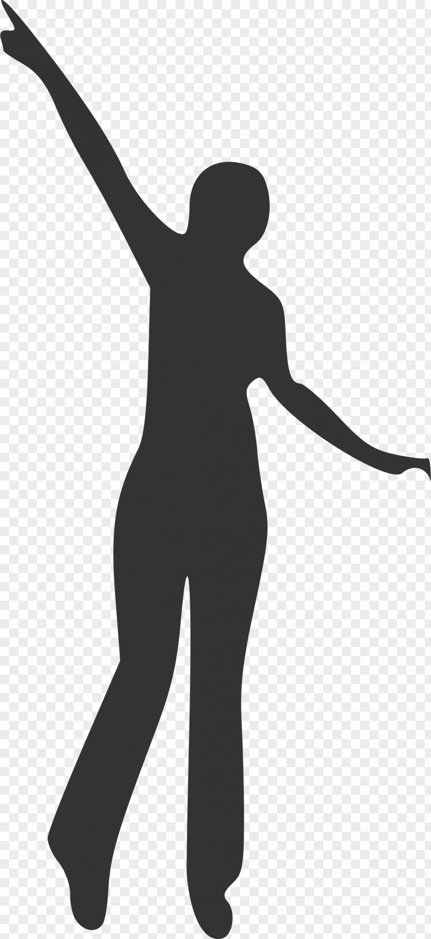 Pointing Silhouette Drawing Woman Clip Art PNG