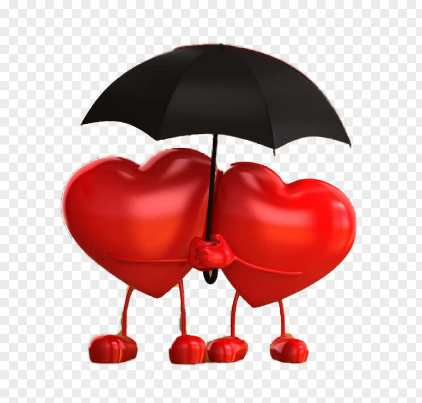Umbrella Of Hearts Heart Love Romance PNG