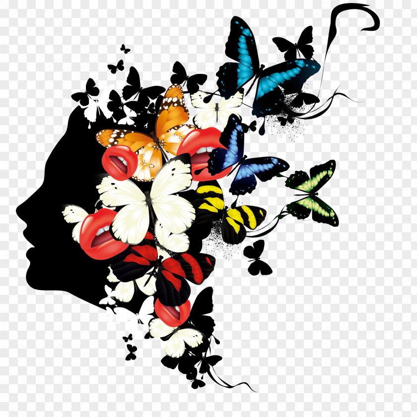 Lipstick Printing Butterfly Royalty-free Illustration PNG