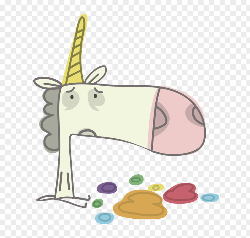 Sad Unicorn Animal Giraffe Illustration PNG