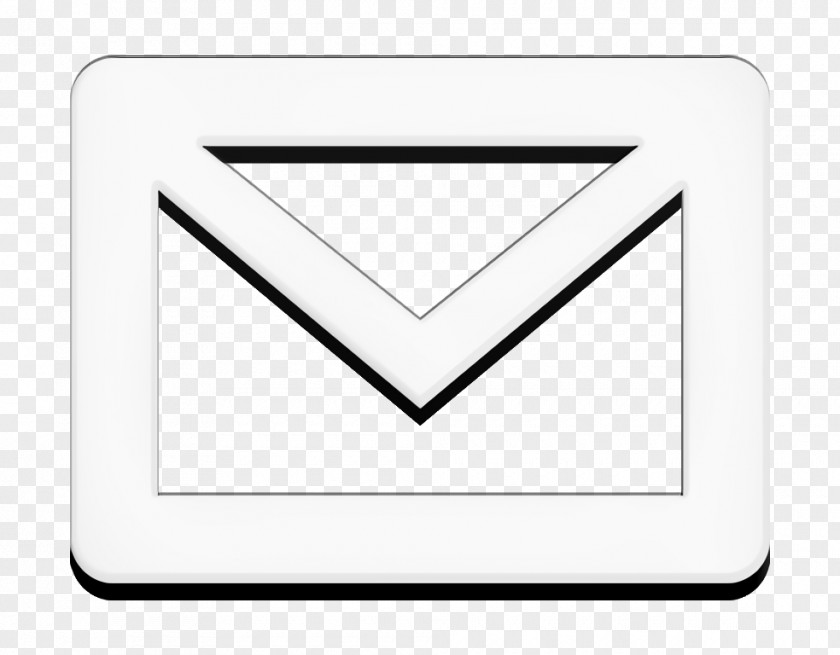 Symbol Blackandwhite Envelope Icon PNG