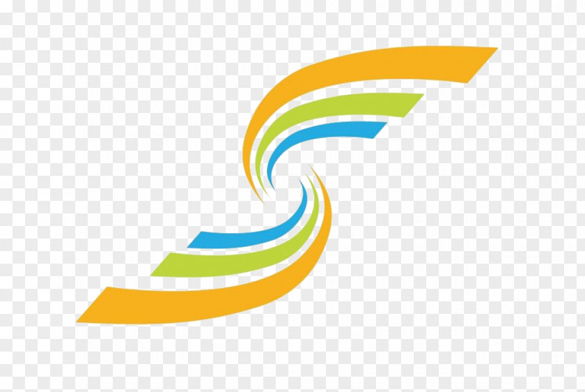 Tricolor S Shape Logo PNG