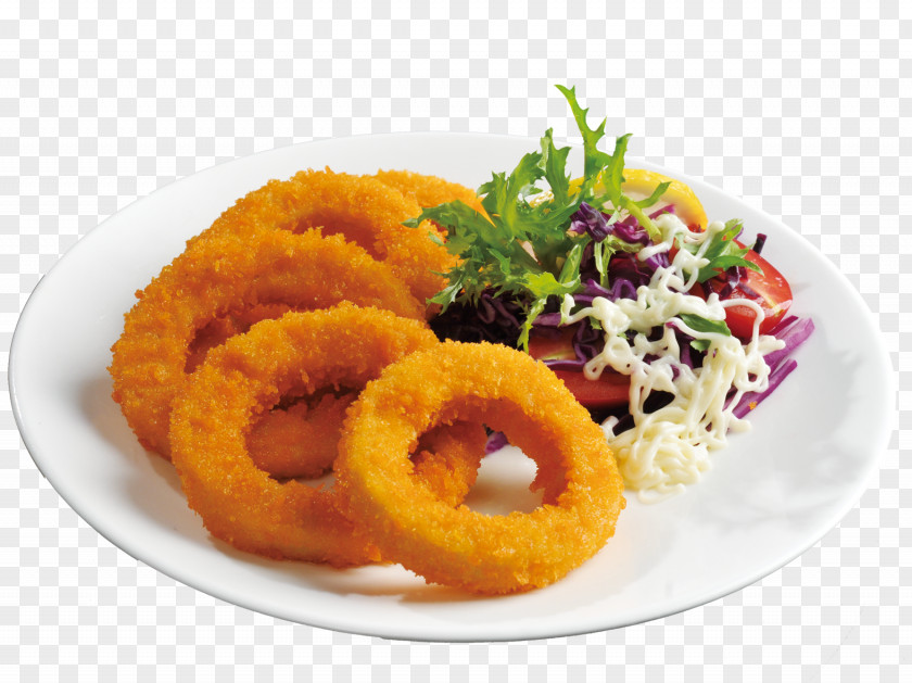 Chicken And Onion Rings Ring Fast Food Fried Buffalo Wing Meat PNG