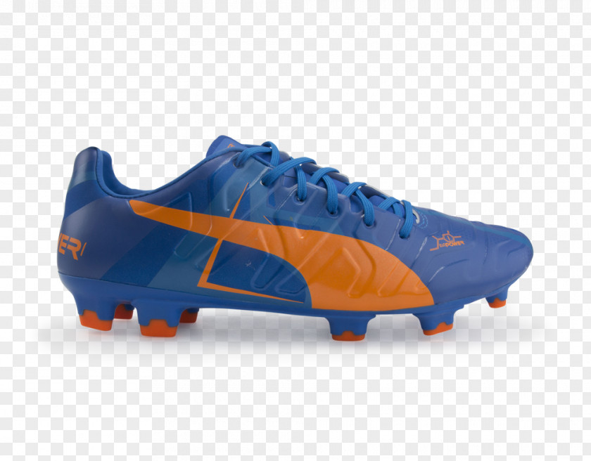 Electric Blue Soccer Ball Cleat Sports Shoes Puma Walking PNG
