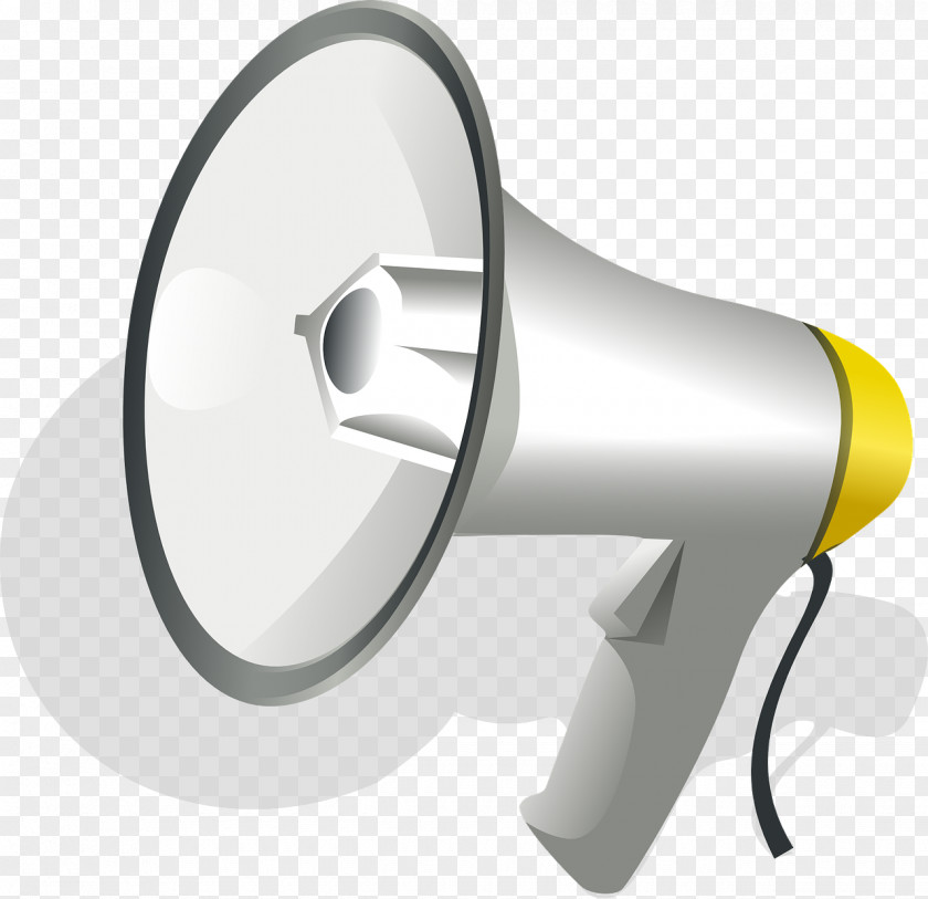 White Megaphone Loudspeaker Speakerphone Clip Art PNG