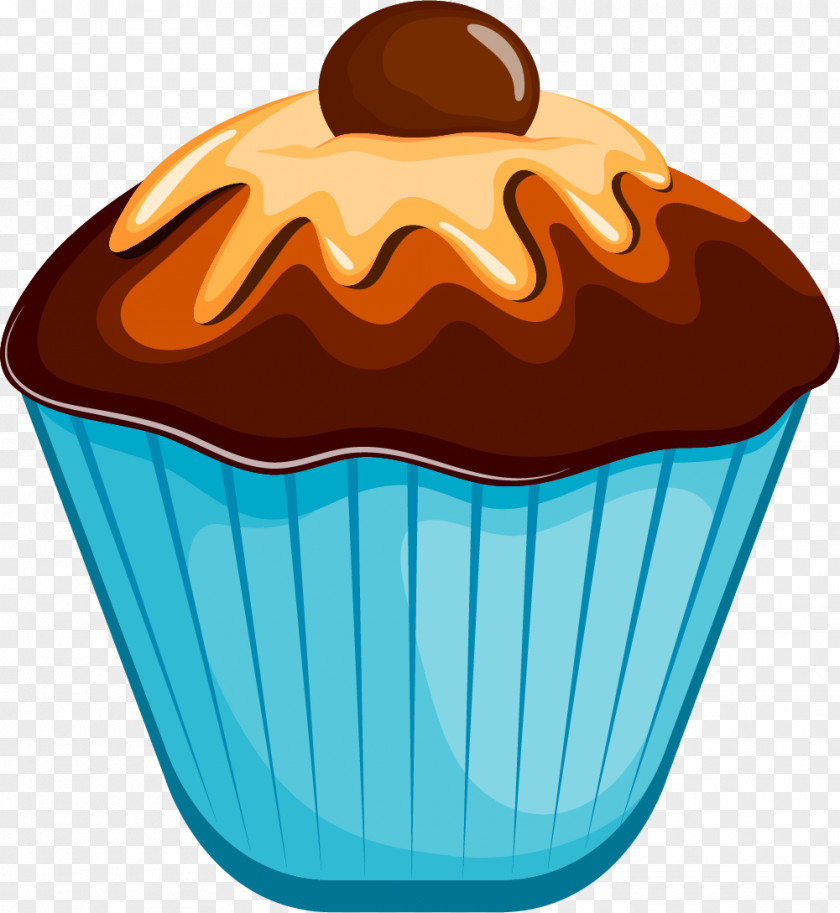 Blue Chocolate Cake Cream Cupcake Torte Birthday PNG