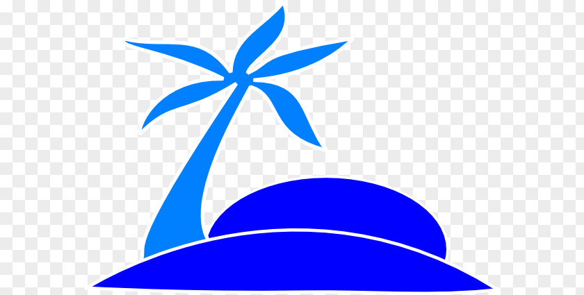 Blue Tree Beach Clip Art PNG