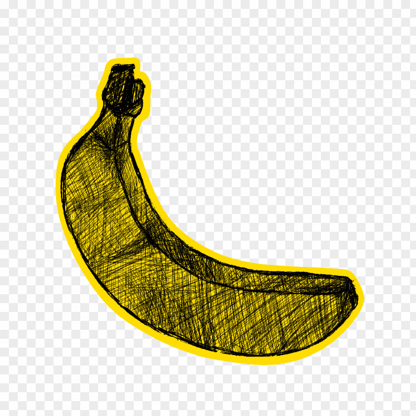 Banana Line Font PNG
