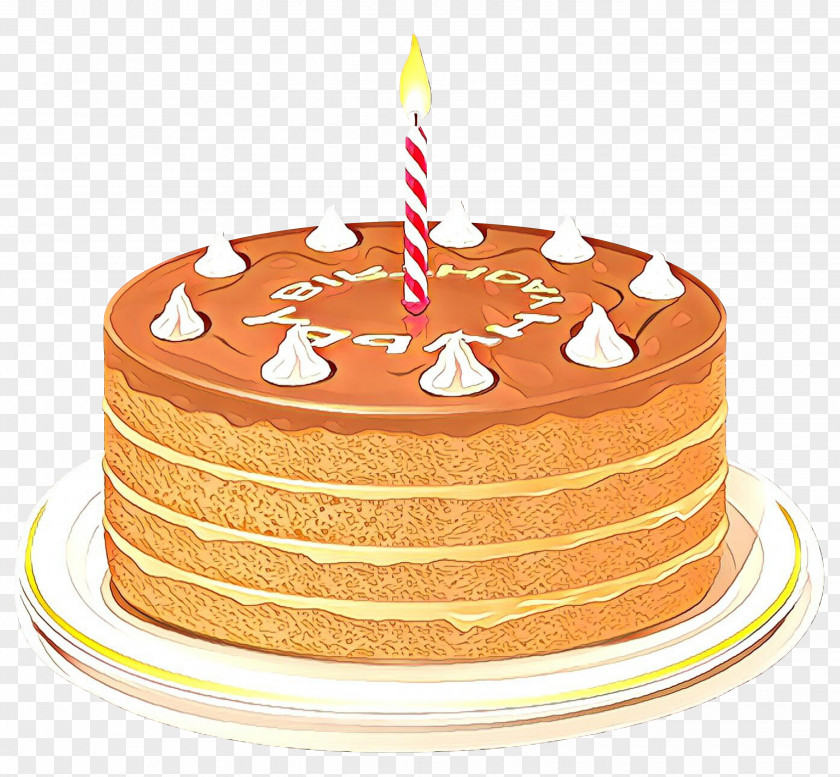 Cream Ingredient Cartoon Birthday Cake PNG