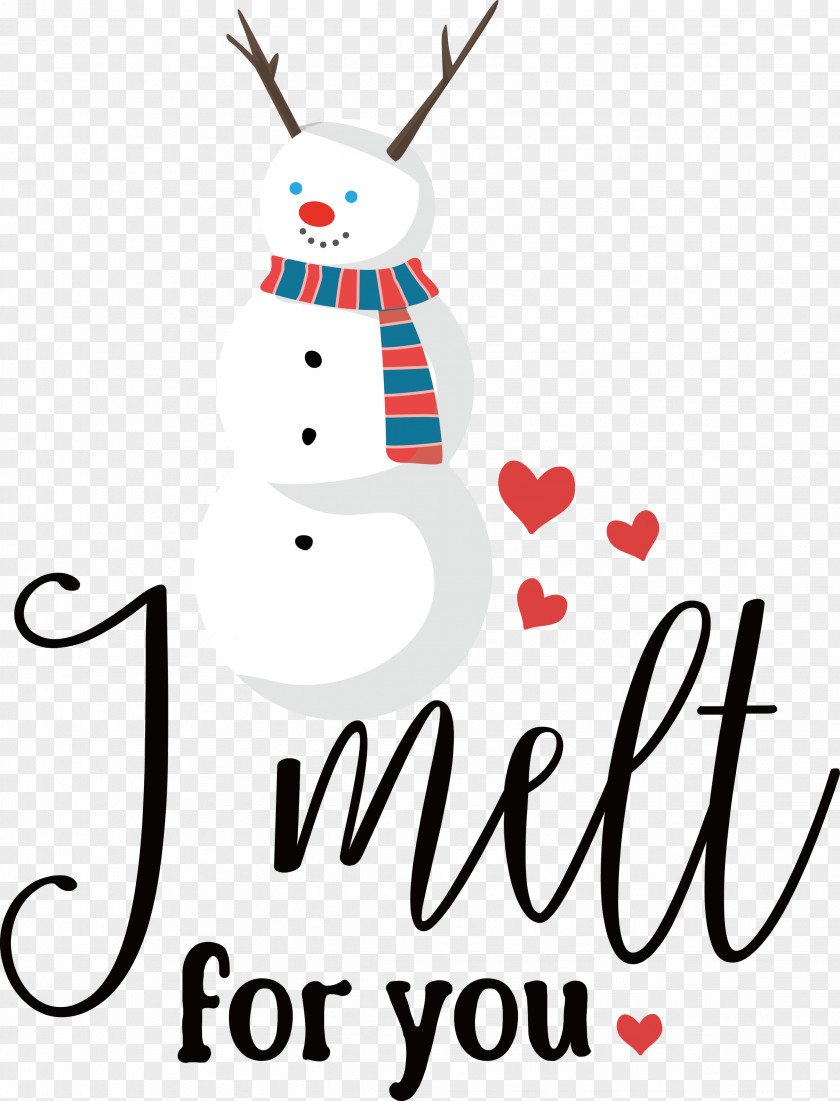 I Melt For You Snowman Winter PNG