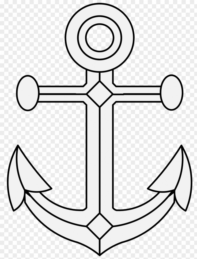 Anchor Heraldry Line Art PNG