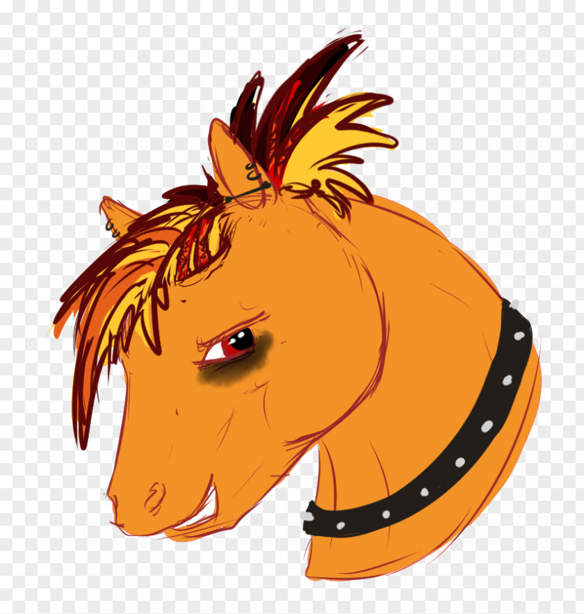 Mustang Mane Donkey Halter Illustration PNG