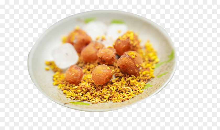 Osmanthus Longan Candy Tea Flowering Fried Rice Egg Vegetarian Cuisine PNG