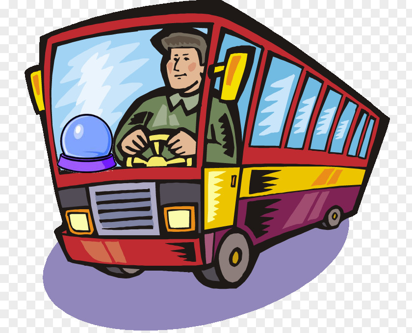 Bus Driver Driving Transit Coach PNG