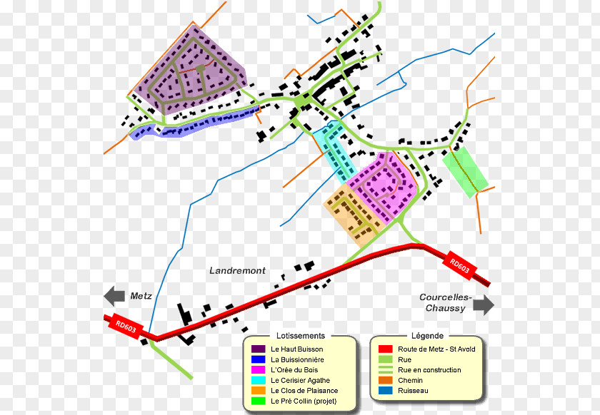 OTIS Subdivision Landremont Rue Du Haut Buisson Map Diagram PNG