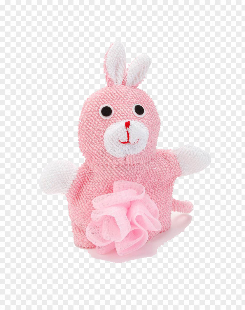 Pink Cute Bath Ball Easter Bunny Plush Rabbit Stuffed Toy Textile PNG