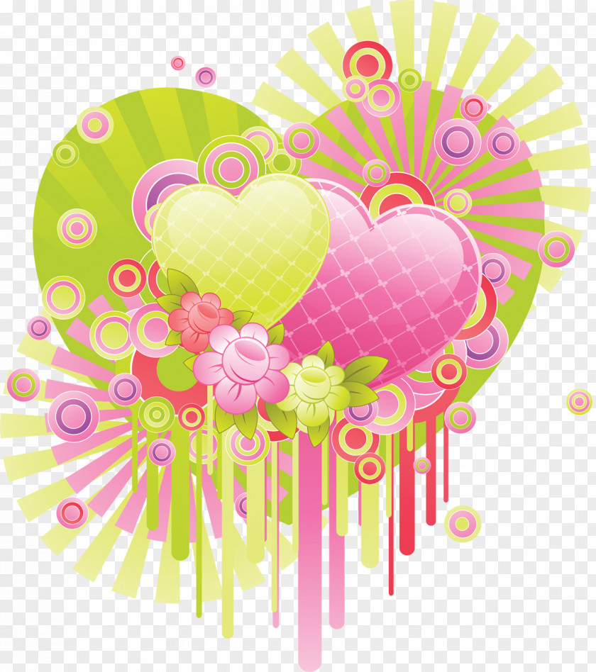 Valentine's Day Vector Material Heart Desktop Wallpaper PNG