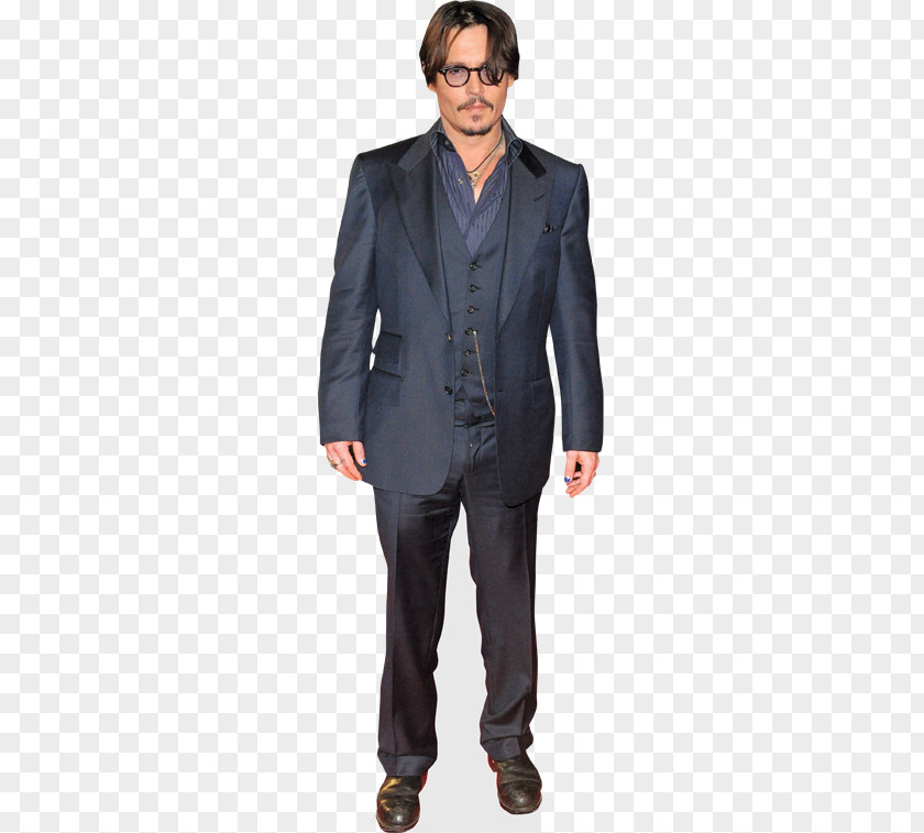 Bollywood Stars In Real Life Johnny Depp Black Jacket Size Cutout Suit Standee Celebrity PNG