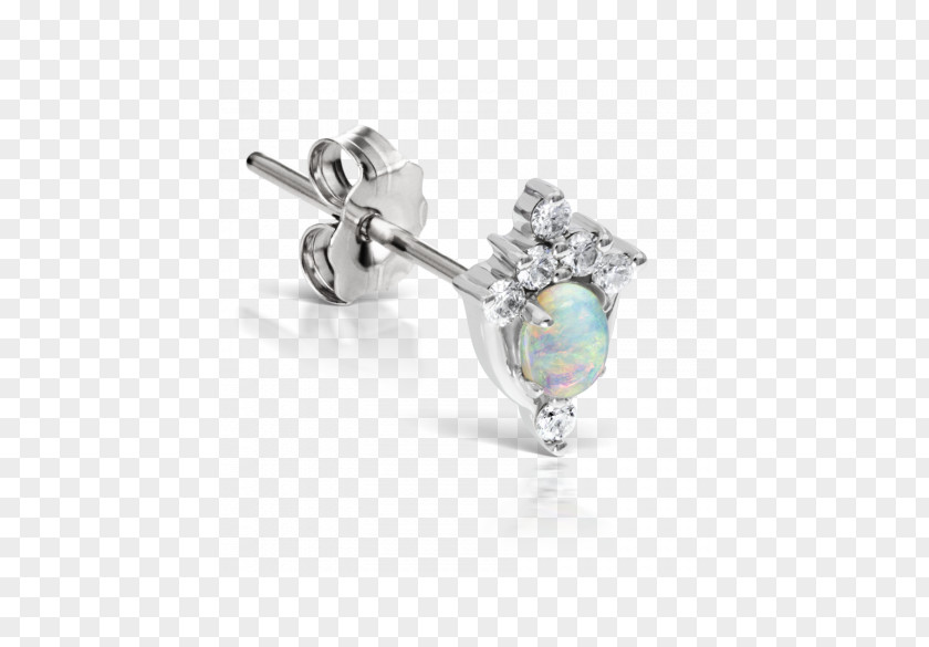 Opal Flower Earrings Earring Diamond Gemstone Jewellery PNG