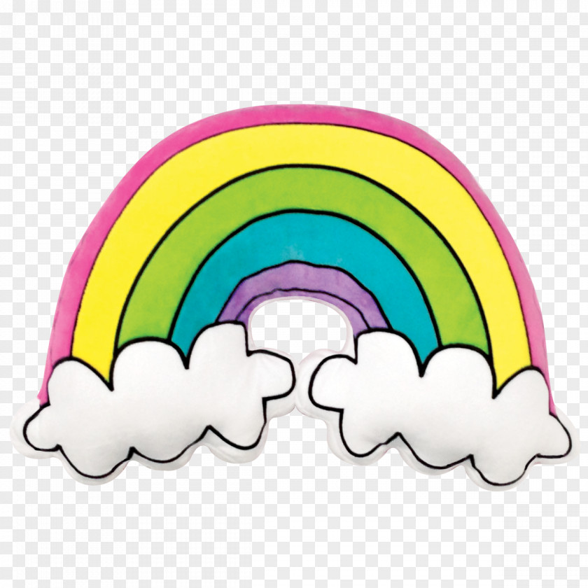 Rainbow Cloud Throw Pillows Bed Light Foam PNG