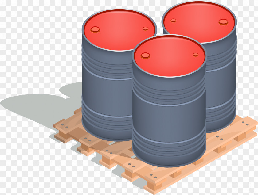 Vector Hand-painted Oil Drums Petroleum Drum Barrel Refinery Gasoline PNG