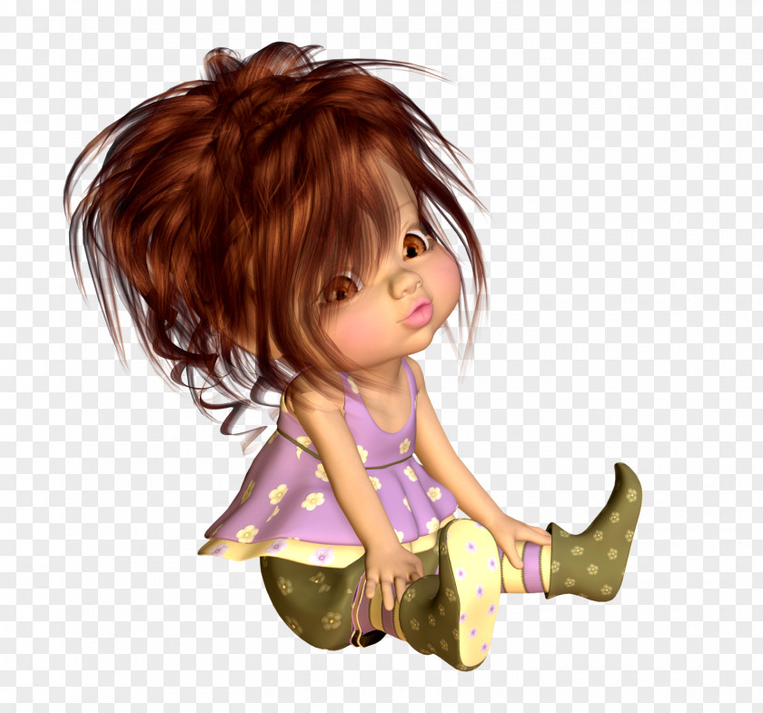 3d Farmerama Hair Coloring Doll Clip Art PNG