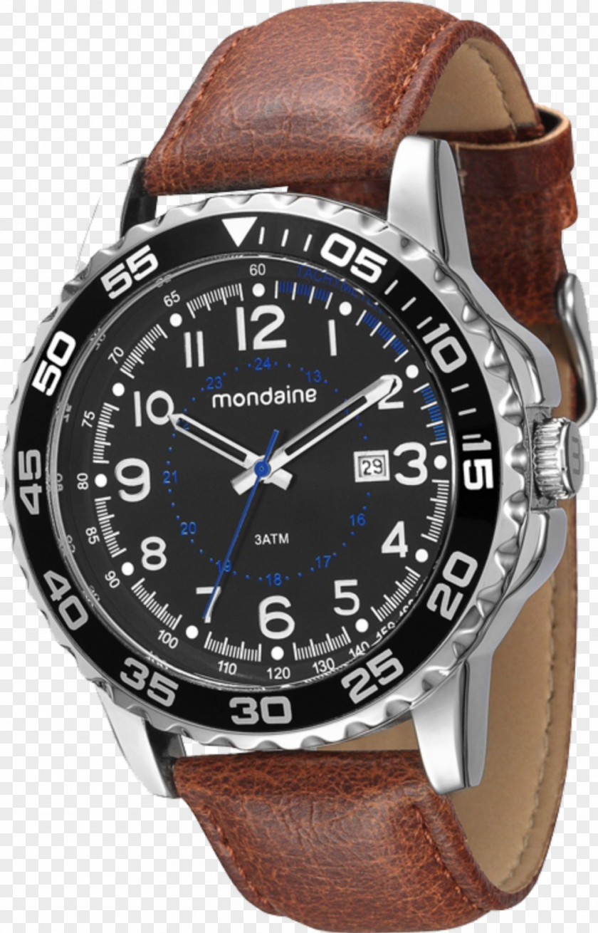 Couro Mondaine Watch Ltd. Bracelet Clock PNG