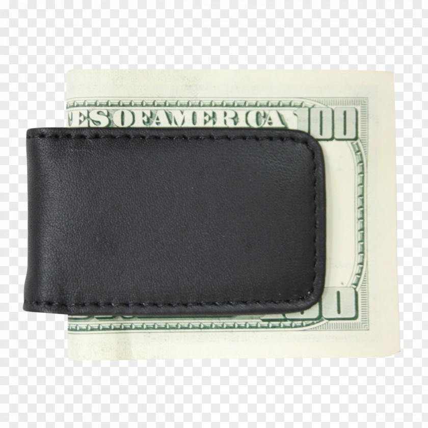 Genuine Leather Wallet Money Clip Suede Lining PNG