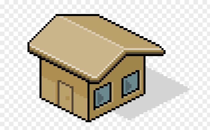 Pixel Art House Drawing PNG