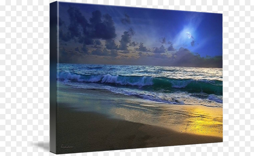 Seascape Shore Painting Sea Wave Picture Frames PNG